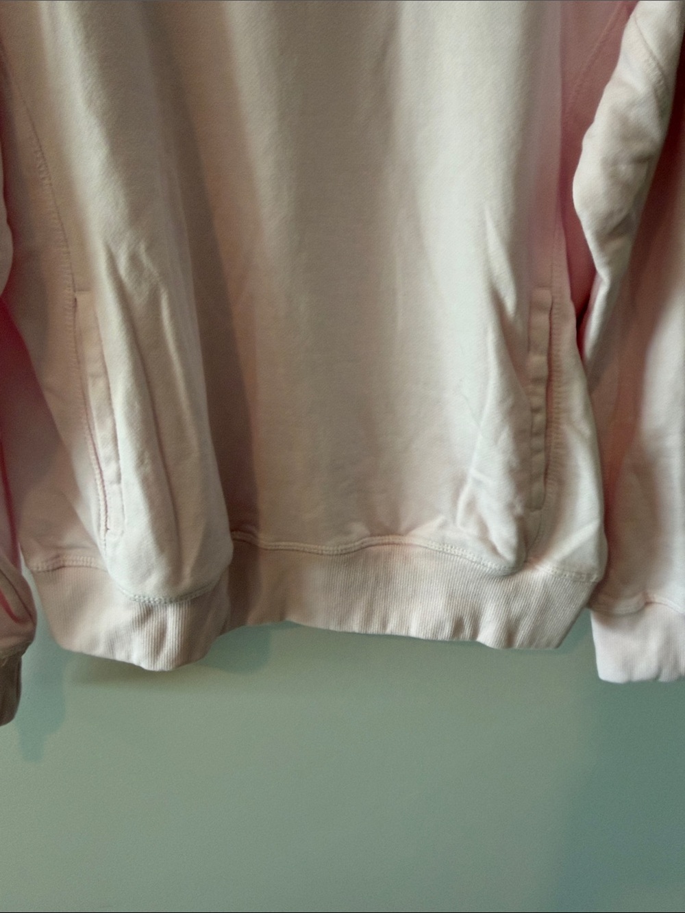 Cape Cod Light Pink Quarter-Zip Pullover with Contrast Trim - Picture 4 of 7